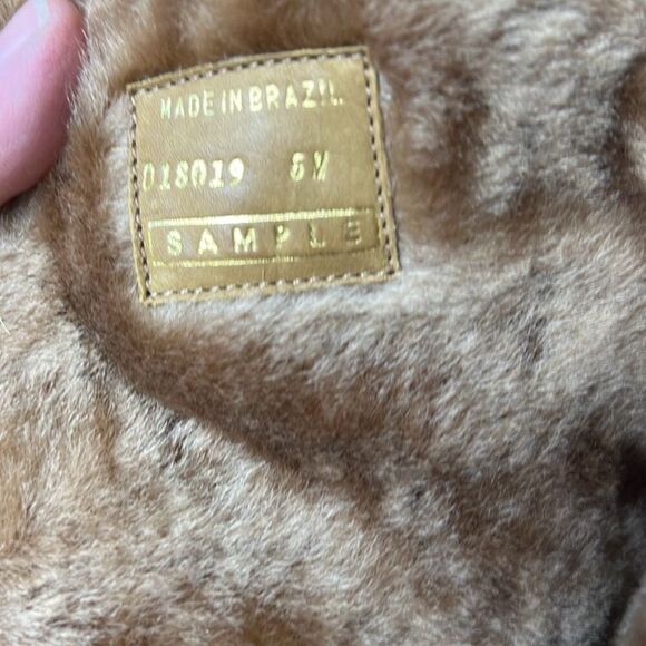 Cole Haan Cheetah Hair Fur Lined Knee High Wedge Boots Suede Size 6 - Picture 8 of 10